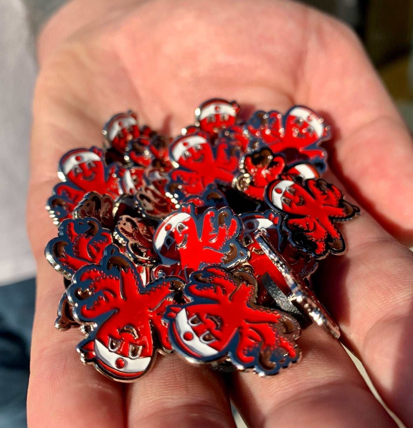 Red Octo Pin N9
